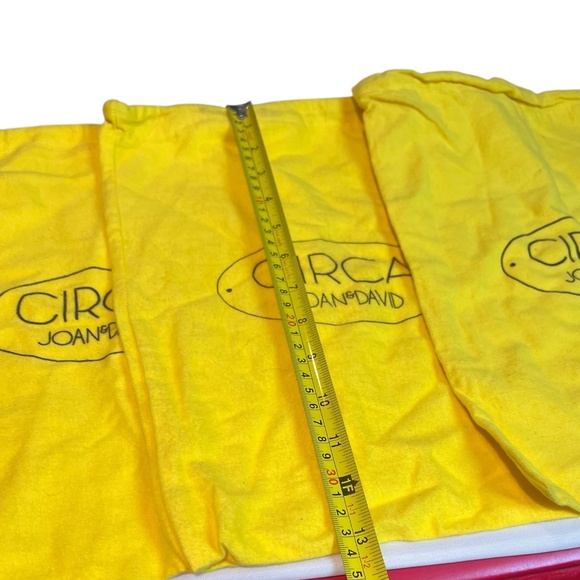 CIRCA Joan & David Yellow Shoe Dust Bags Set of 3 — 14” x 12” Pre-owned - Picture 2 of 3
